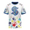 Personalized NHL Seattle Kraken Autism Awareness Hands Design Unisex Tshirt TS5979