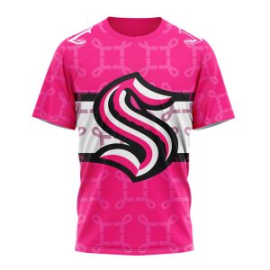 Personalized NHL Seattle Kraken I Pink I Can! In October We Wear Pink Breast Cancer Unisex Tshirt TS5983