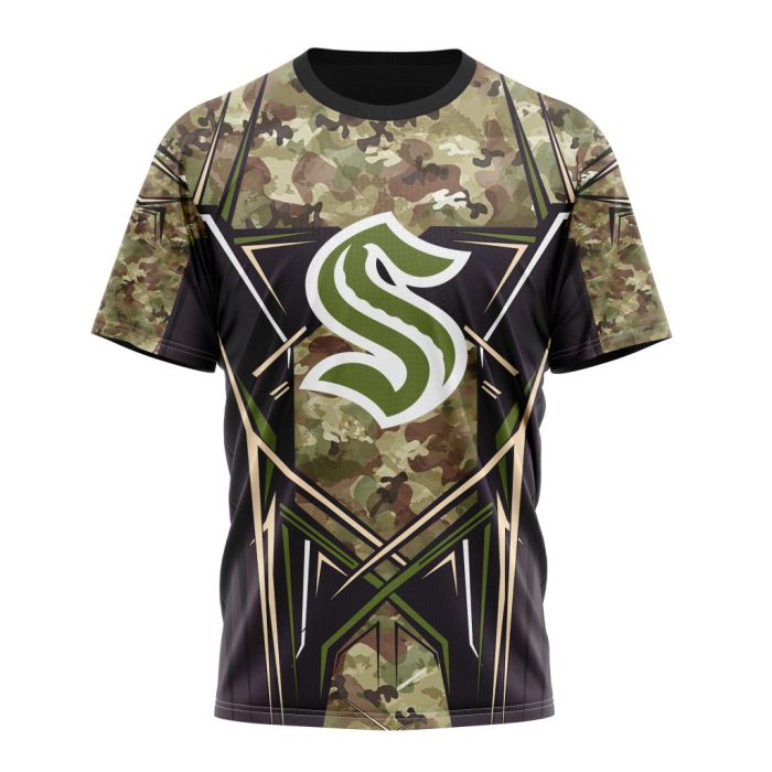 Personalized NHL Seattle Kraken Special Camo Color Design Unisex Tshirt TS5990