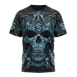 Personalized NHL Seattle Kraken Special Design With Skull Art Unisex Tshirt TS5998