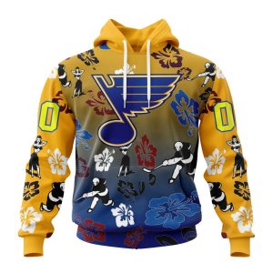 Personalized NHL St. Louis Blues Hawaiian Style Design For Fans Unisex Pullover Hoodie