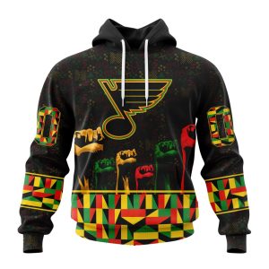 Personalized NHL St. Louis Blues Special Design Celebrate Black History Month Unisex Pullover Hoodie