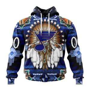 Personalized NHL St. Louis Blues Special Native Costume Design Unisex Pullover Hoodie
