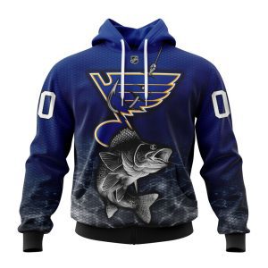 Personalized NHL St. Louis Blues Specialized Fishing Style Unisex Pullover Hoodie