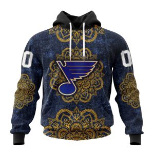 Personalized NHL St. Louis Blues Specialized Mandala Style Unisex Pullover Hoodie
