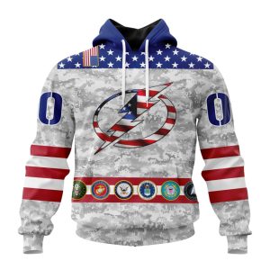 Personalized NHL Tampa Bay Lightning Armed Forces Appreciation Unisex Pullover Hoodie