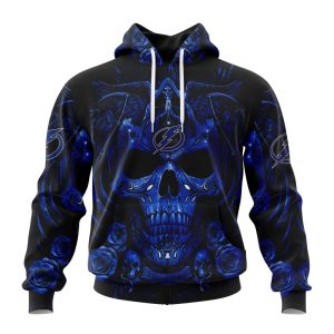 Personalized NHL Tampa Bay Lightning Special Design With Skull Art Unisex Pullover Hoodie