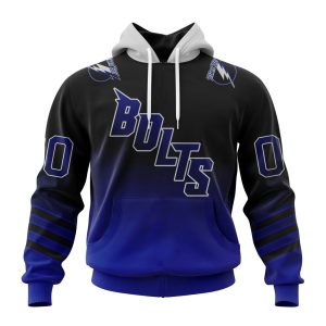 Personalized NHL Tampa Bay Lightning Special Retro Gradient Design Unisex Pullover Hoodie