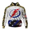 Personalized NHL Tampa Bay Lightning Specialized Design With Our America Eagle Flag Unisex Pullover Hoodie