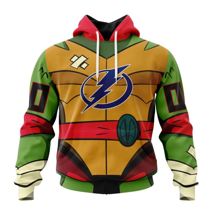 Personalized NHL Tampa Bay Lightning Teenage Mutant Ninja Turtles Design Unisex Pullover Hoodie