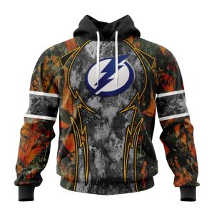 Personalized NHL Tampa Bay Lightning With Camo Concepts For Hungting In Forest Unisex Pullover Hoodie