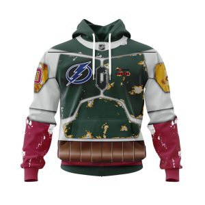 Personalized NHL Tampa Bay Lightning X Boba Fett's Armor Unisex Pullover Hoodie