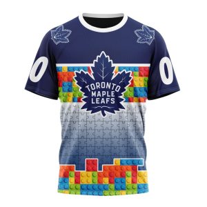 Personalized NHL Toronto Maple Leafs Autism Awareness Design Unisex Tshirt TS6158