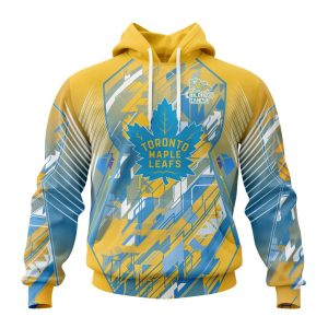 Personalized NHL Toronto Maple Leafs Fearless Against Childhood Cancers Unisex Pullover Hoodie