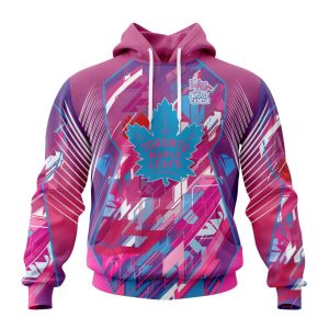 Personalized NHL Toronto Maple Leafs I Pink I Can! Fearless Again Breast Cancer Unisex Pullover Hoodie