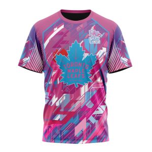 Personalized NHL Toronto Maple Leafs I Pink I Can! Fearless Again Breast Cancer Unisex Tshirt TS6162