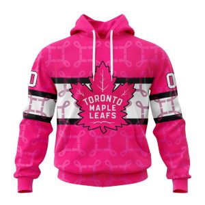 Personalized NHL Toronto Maple Leafs I Pink I Can! In October We Wear Pink Breast Cancer Unisex Pullover Hoodie
