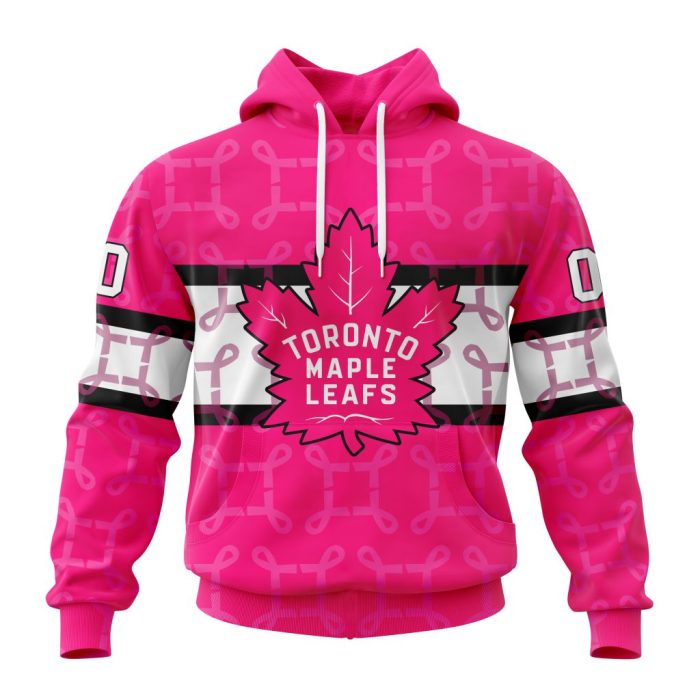 Personalized NHL Toronto Maple Leafs I Pink I Can! In October We Wear Pink Breast Cancer Unisex Pullover Hoodie