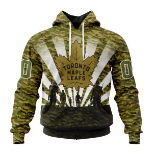 Personalized NHL Toronto Maple Leafs Military Camo Kits For Veterans Day And Rememberance Day Unisex Pullover Hoodie