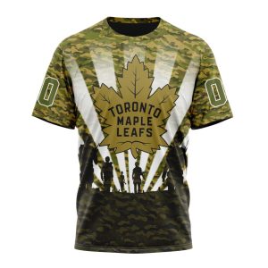 Personalized NHL Toronto Maple Leafs Military Camo Kits For Veterans Day And Rememberance Day Unisex Tshirt TS6165