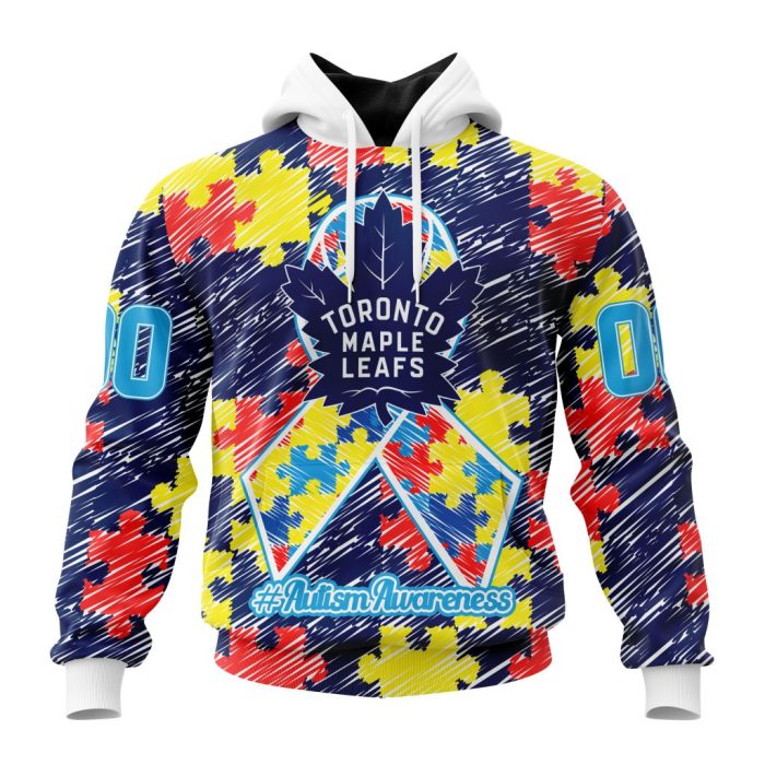 Personalized NHL Toronto Maple Leafs Special Autism Awareness Month Unisex Pullover Hoodie