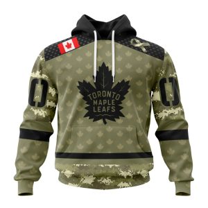 Personalized NHL Toronto Maple Leafs Special Camo Military Appreciation Unisex Pullover Hoodie