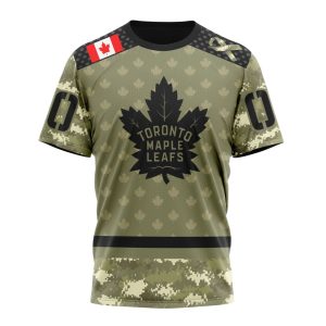 Personalized NHL Toronto Maple Leafs Special Camo Military Appreciation Unisex Tshirt TS6170