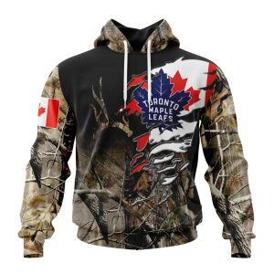 Personalized NHL Toronto Maple Leafs Special Camo Realtree Hunting Unisex Pullover Hoodie