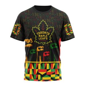 Personalized NHL Toronto Maple Leafs Special Design Celebrate Black History Month Unisex Tshirt TS6173
