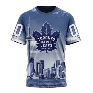 Personalized NHL Toronto Maple Leafs Special Design With CN Tower Unisex Tshirt TS6176
