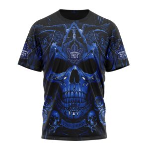 Personalized NHL Toronto Maple Leafs Special Design With Skull Art Unisex Tshirt TS6178