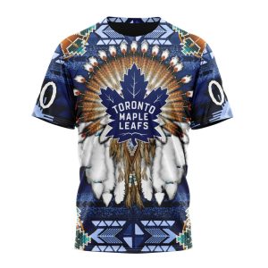Personalized NHL Toronto Maple Leafs Special Native Costume Design Unisex Tshirt TS6180