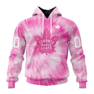 Personalized NHL Toronto Maple Leafs Special Pink Tie-Dye Unisex Pullover Hoodie