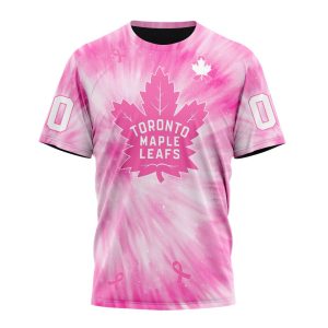 Personalized NHL Toronto Maple Leafs Special Pink Tie-Dye Unisex Tshirt TS6184
