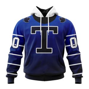 Personalized NHL Toronto Maple Leafs Special Retro Gradient Design Unisex Pullover Hoodie