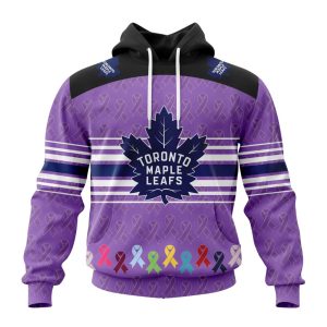 Personalized NHL Toronto Maple Leafs Specialized Design Fights Cancer Unisex Pullover Hoodie