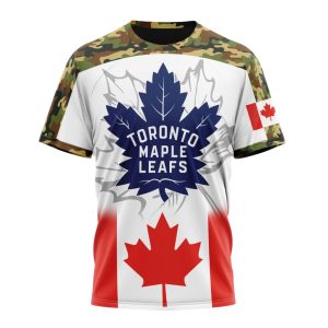 Personalized NHL Toronto Maple Leafs Specialized Design With Our Canada Flag Unisex Tshirt TS6193