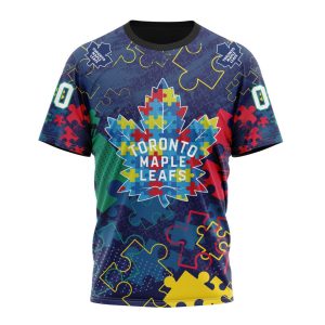 Personalized NHL Toronto Maple Leafs Specialized Fearless Against Autism Unisex Tshirt TS6196