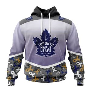 Personalized NHL Toronto Maple Leafs Specialized Sport Fights Again All Cancer Unisex Pullover Hoodie