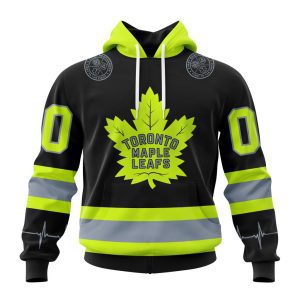 Personalized NHL Toronto Maple Leafs Specialized Unisex Kits With FireFighter Uniforms Color Unisex Pullover Hoodie