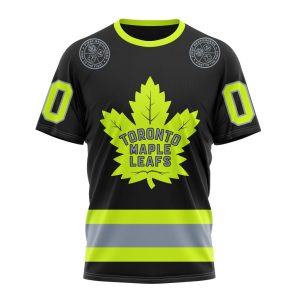 Personalized NHL Toronto Maple Leafs Specialized Unisex Kits With FireFighter Uniforms Color Unisex Tshirt TS6204