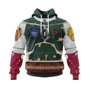 Personalized NHL Toronto Maple Leafs X Boba Fett's Armor Unisex Pullover Hoodie