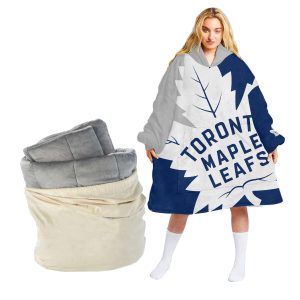 Personalized NHL Toronto Maple Minimalist Retro Oodie Blanket Hoodie Wearable Blanket