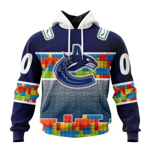 Personalized NHL Vancouver Canucks Autism Awareness Design Unisex Hoodie