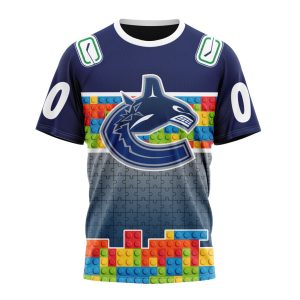 Personalized NHL Vancouver Canucks Autism Awareness Design Unisex Tshirt TS6215