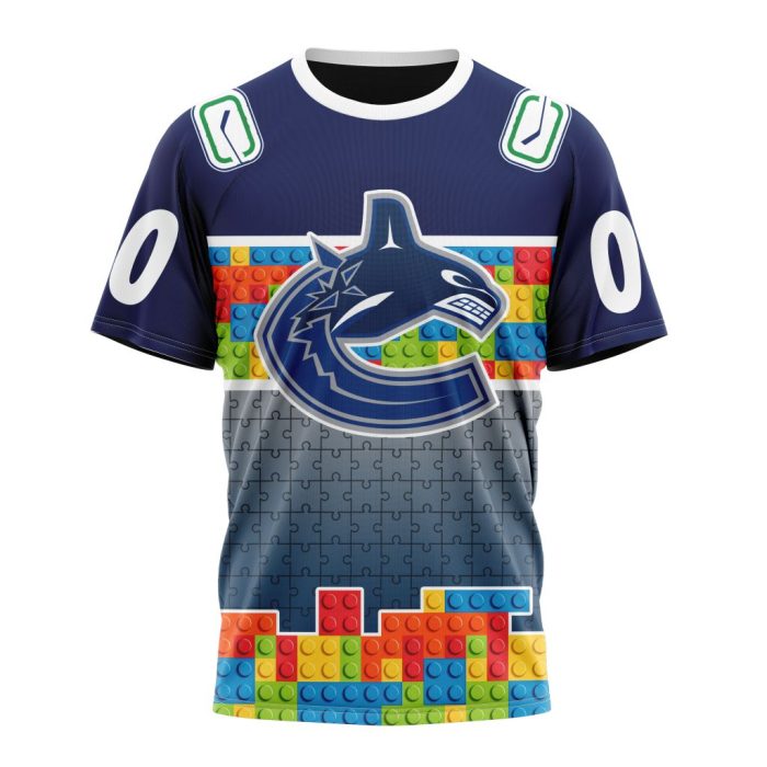 Personalized NHL Vancouver Canucks Autism Awareness Design Unisex Tshirt TS6215
