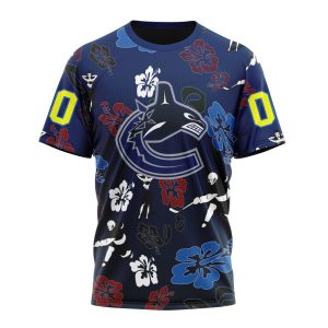 Personalized NHL Vancouver Canucks Hawaiian Style Design For Fans Unisex Tshirt TS6218