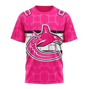 Personalized NHL Vancouver Canucks I Pink I Can! In October We Wear Pink Breast Cancer Unisex Tshirt TS6220