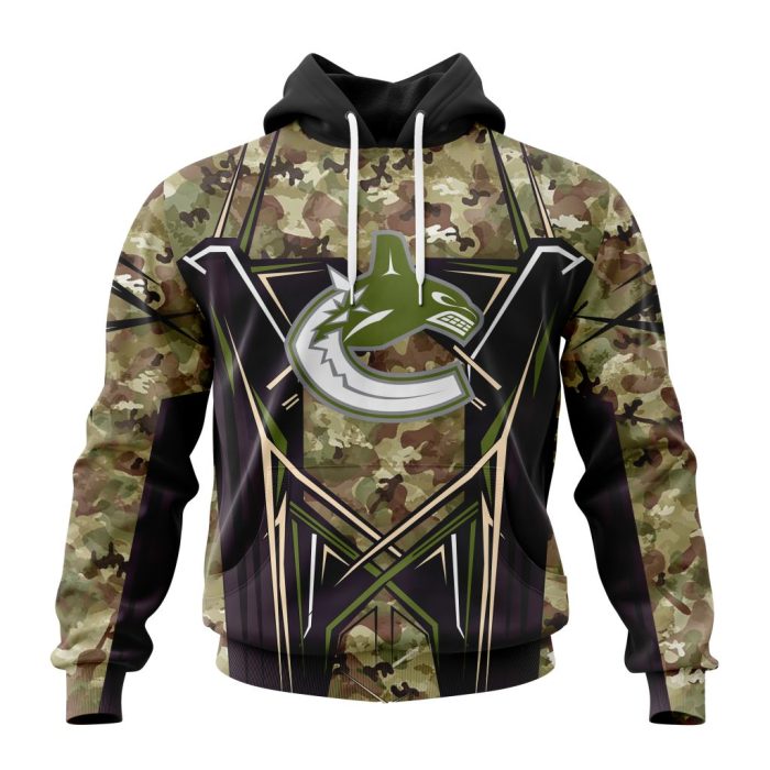 Personalized NHL Vancouver Canucks Special Camo Color Design Unisex Hoodie