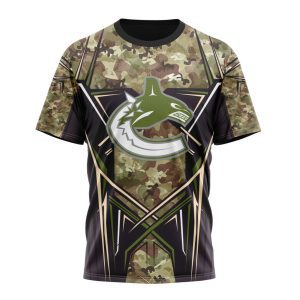 Personalized NHL Vancouver Canucks Special Camo Color Design Unisex Tshirt TS6226